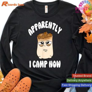 First Time Camper Enjoy Smores with Our New Camping T-shirt