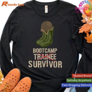 Fitness Achievement Bootcamp Survivor Army Workout T-shirt