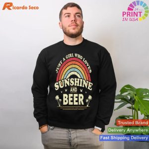 Girl Who Loves Sunshine and Beer T-shirt