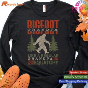 Grandpa's Bigfoot Love Celebratory T-shirt