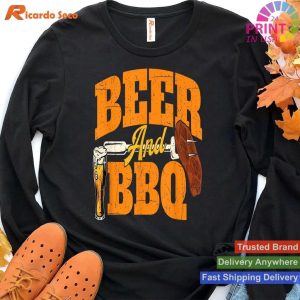 Grilling Grill Pitmaster Barbecue Lover Beer And Bbq T-shirt
