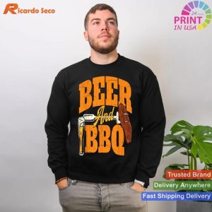 Grilling Grill Pitmaster Barbecue Lover Beer And Bbq T-shirt