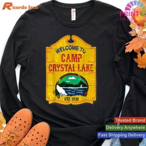 Halloween Fun Camp Crystal Lake Funny Camping Graphic T-shirt