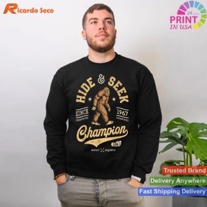 Hide and Seek Champion Bigfoot - Retro Vintage T-shirt