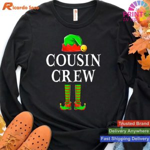 Holiday Cousin Crew Shirt Kids, Christmas Family Matching PJ T-shirt