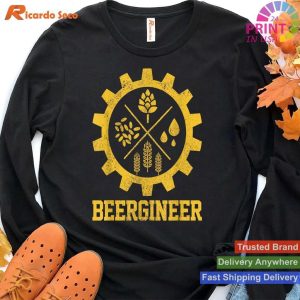 Homebrew Home Brewing Craft Beer Brewer Gift Beergineer T-shirt