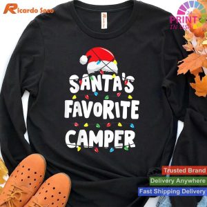 Humorous Camper Christmas Spread Cheer with Our Festive T-shirt