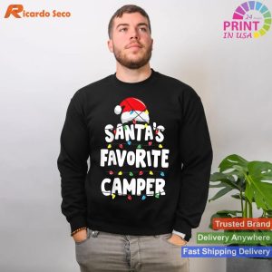 Humorous Camper Christmas Spread Cheer with Our Festive T-shirt