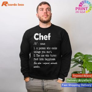 Humorous Chef Definition - Cooking Graphic T-shirt