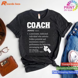 Humorous Coach Definition Funny Coach Tee T-shirt