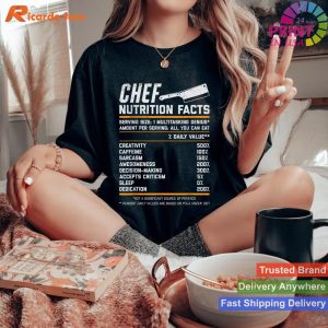 Laughing in the Kitchen Hilarious Chef Nutrition Facts Tee