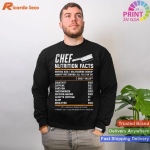 Laughing in the Kitchen Hilarious Chef Nutrition Facts Tee