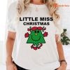 Little Miss Christmas T-shirt is worn on the human body