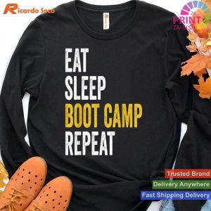Military Fitness Dedication Show Your Grit with Our Boot Camp T-shirt