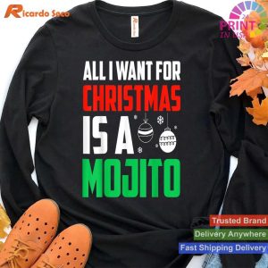 Mojito Christmas Wish Alcohol T-shirt