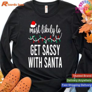 Most Likely To Christmas Shirt Matching Family Pajamas Funny T-shirt_7 T-shirt