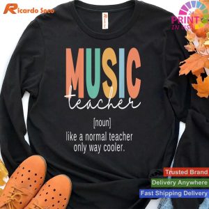 Music Teacher Definition Funny Back To School First Day T-shirt
