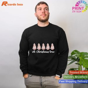 Oh Christmas Tree Cake Shirt Xmas Gifts for Women Men Kids T-shirt