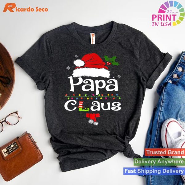 Papa Claus Shirt Christmas Pajama Family Matching Xmas T-shirt