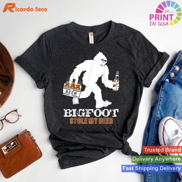 Protect Beer from Bigfoot Enjoy Our Humorous Camping T-shirt