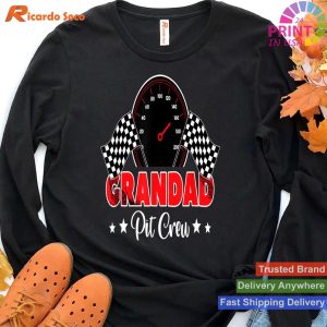 Race Car Racing Family Grandad Pit Crew Birthday Party Gift T-shirt