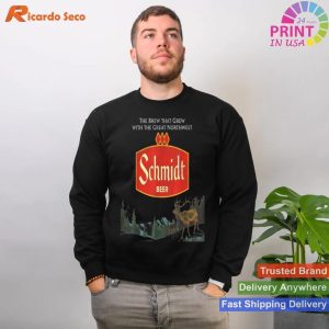 Retro Defunct Nature Scene Schmidt Beer T-shirt