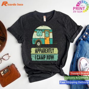 Retro RV Style First Camping Experience T-shirt