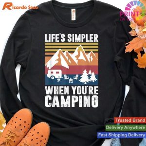 Simplicity of Camping Embrace the Lifestyle with Our T-shirt