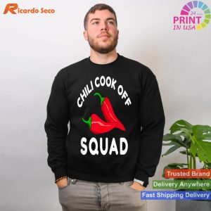 Sizzling Squad Red Pepper Chili Cook Off Team Shirt T-shirt