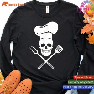 Skull and Tools Chef Hat BBQ Barbecue Kitchen T-Shirt