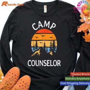 Summer Fun Retro Camp Counselor Director Staff Camping T-shirt