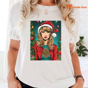 Taylor Swift Christmas T-Shirt is worn on the body
