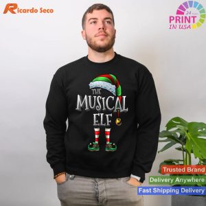 The Musical Elf Shirt Matching Family Musical Christmas Elf T-shirt