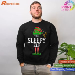 The Sleepy Elf Group Matching Family Christmas Holiday Funny T-shirt