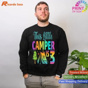 Third Adventure Celebration Little Camper's Humorous T-shirt