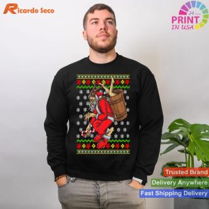 Ugly Christmas Sweater T-shirt T-Shirt Krampus Horror T-shirt