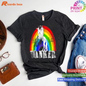 Unicorn Wanker T Shirt - Funny Rainbow T-shirt Tee T-shirt