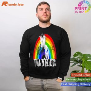 Unicorn Wanker T Shirt - Funny Rainbow T-shirt Tee T-shirt