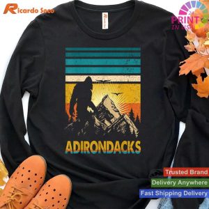 Unleash Your Wild Side Adirondacks Bigfoot & Nature Camping Hiking T-shirt