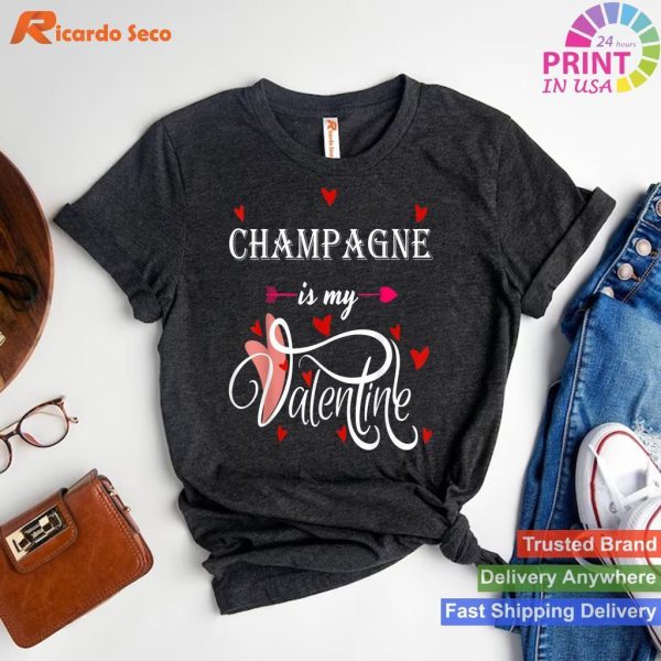 Valentine's Day Champagne Lover T-shirt