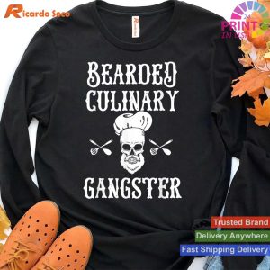 Vintage Cooking Guru - Bearded Culinary Gangster T-shirt