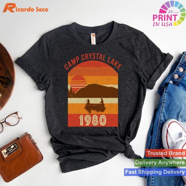 Vintage Halloween Camp Crystal Lake 1980 Horror  T-shirt