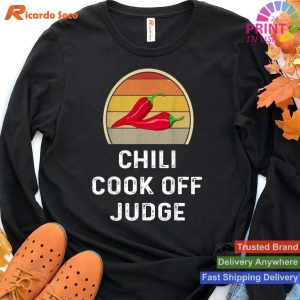 Vintage Vibes Retro Chili Lover Judge Cooking T-shirt