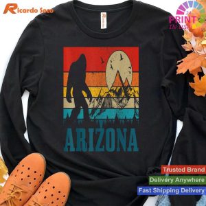 Vintage Wilderness Arizona Bigfoot Mountains Hiking Camping T-shirt