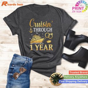 1-Year Journey 1st Anniversary Cruise Couple T-shirt