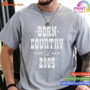 18th Birthday Country Music Lover 2005 T-shirt - Ideal Gift for 18 Year Olds