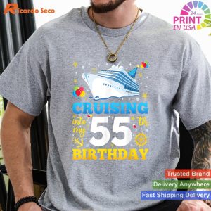 55th Cruise Celebration Birthday Crew T-shirt