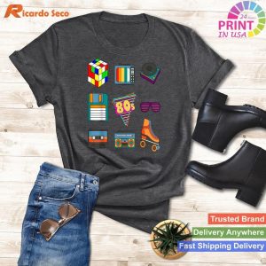 80's Retro Fashion Throwback Culture Disco Music Party T-shirt - Short Sleeve Lover Tee