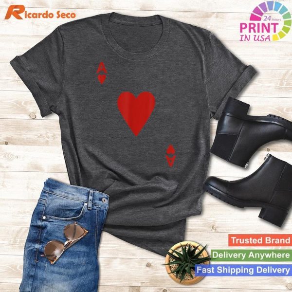 Ace of Hearts Blackjack Poker 21 T-shirt