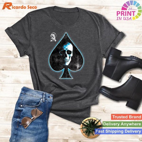 Ace of Spades Skull Poker T-shirt